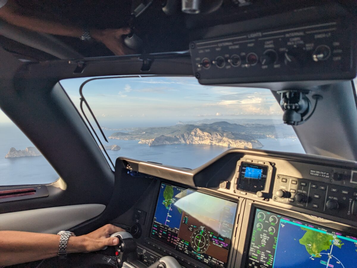 Ibiza island from the cockpit