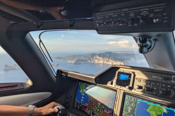 Ibiza island from the cockpit