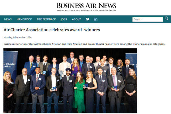 Air Charter Association celebrates award-winners