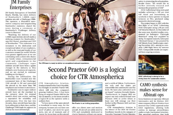 Second Praetor 600 is a logical choice for CTR Atmospherica